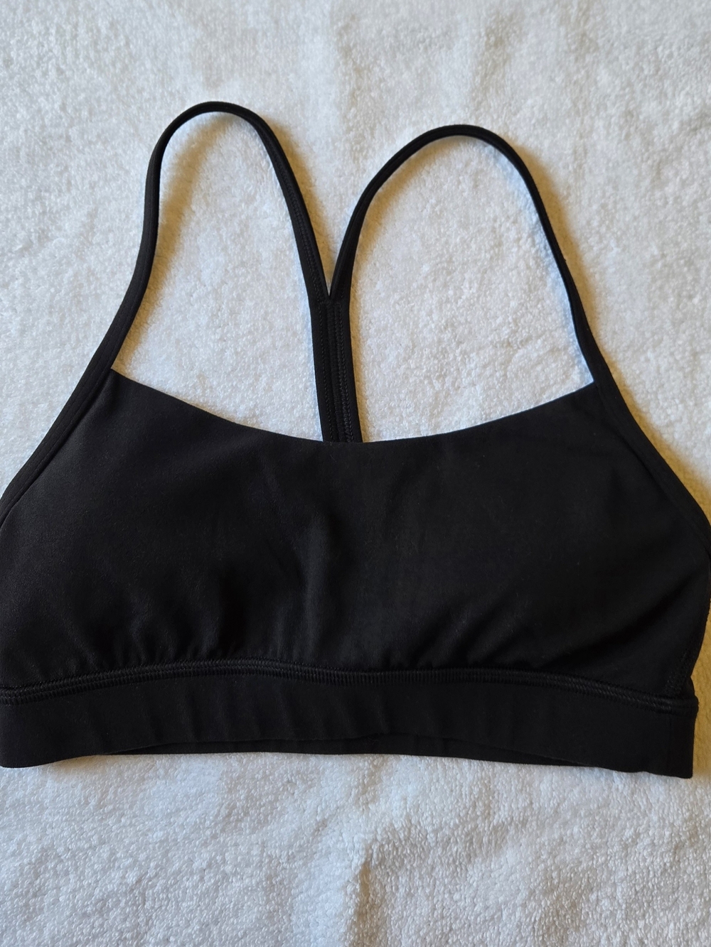 Lululemon Black BraFlow Y Bra Nulu Light Support Size 4